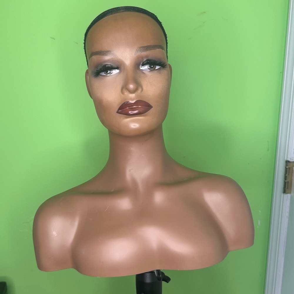 Elegant Brown Mannequin Head for Women Hair Display